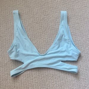 Dippin’ Daisy’s Blue Cut-Out Bikini Top